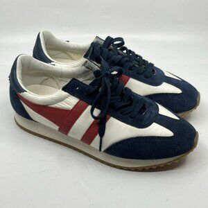 Gola Boston Sneakers Womens 9 CMB108 Red White Blue Leather Shoes Sporty